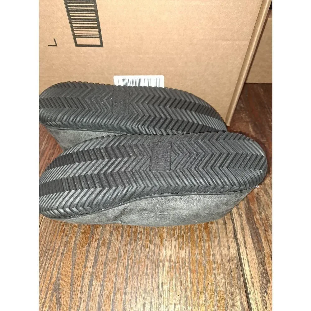 New Size 9 Rock Dove Grey Alexander Flannel Lined Loafer Slippers House Shoe NWT - Picture 11 of 12